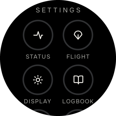 Skyvw Altimeter settings, icons inside rings